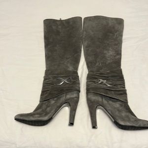 Antonio Melani gray suede boots.